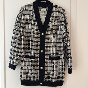 Aritzia Babaton 100% Wool Tweed Cardigan XXS
